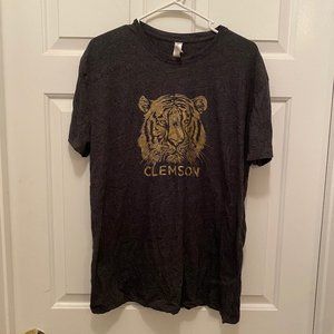 Clemson University Tigers Women's Threadfast Gray Gold Logo T-Shirt XL